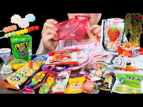 ASMR 문방구 불량식품, 젤리, 캔디, 마시멜로우 먹방 | Nostalgic Old School Gummy Candy | Eating Mukbang