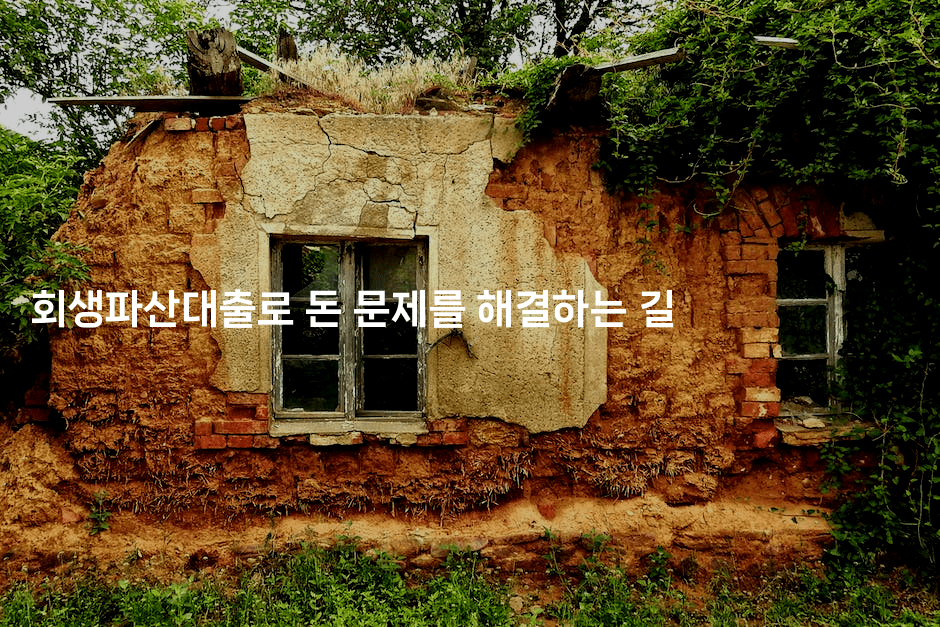 회생파산대출로 돈 문제를 해결하는 길-해피팁